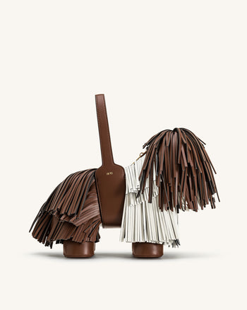 Nita 강아지 모양 핸드백 - 카라멜 브라운