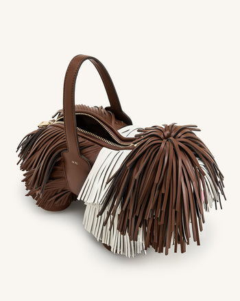 Nita 강아지 모양 핸드백 - 카라멜 브라운