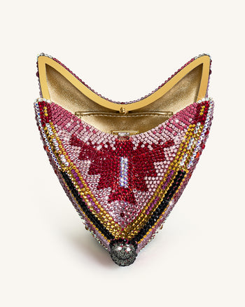 Paisley 크리스탈 나비 클러치 - 멀티컬러