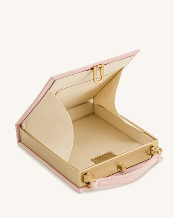 Taya 오키드 모티브 북 쉐입 클러치 백 - 핑크