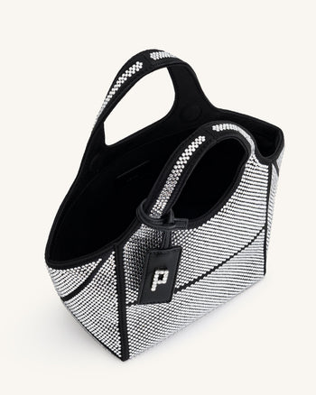 Eliana 인조 크리스탈 미니 토트백 - 진회색