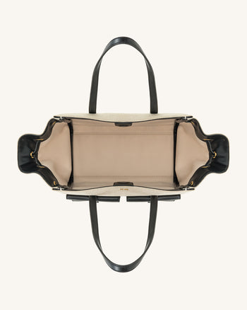 Linda 토트백 - 블랙 캔버스