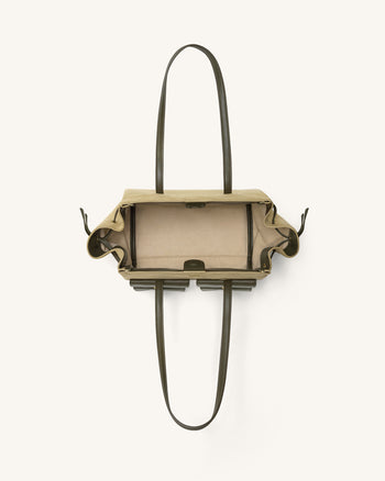 Linda 그린 페이크 스웨이드 토트백