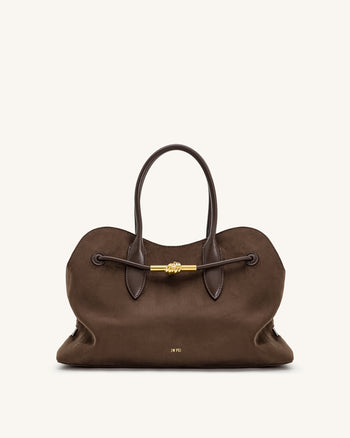 Adele 메탈 로프 매듭 토트백 - 모카 브라운