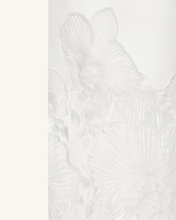 Orchid 자수 코르셋 드레스 - 화이트