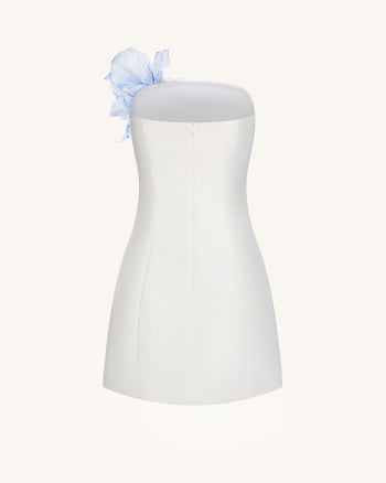 Floral 프린트 미니 드레스 - 화이트