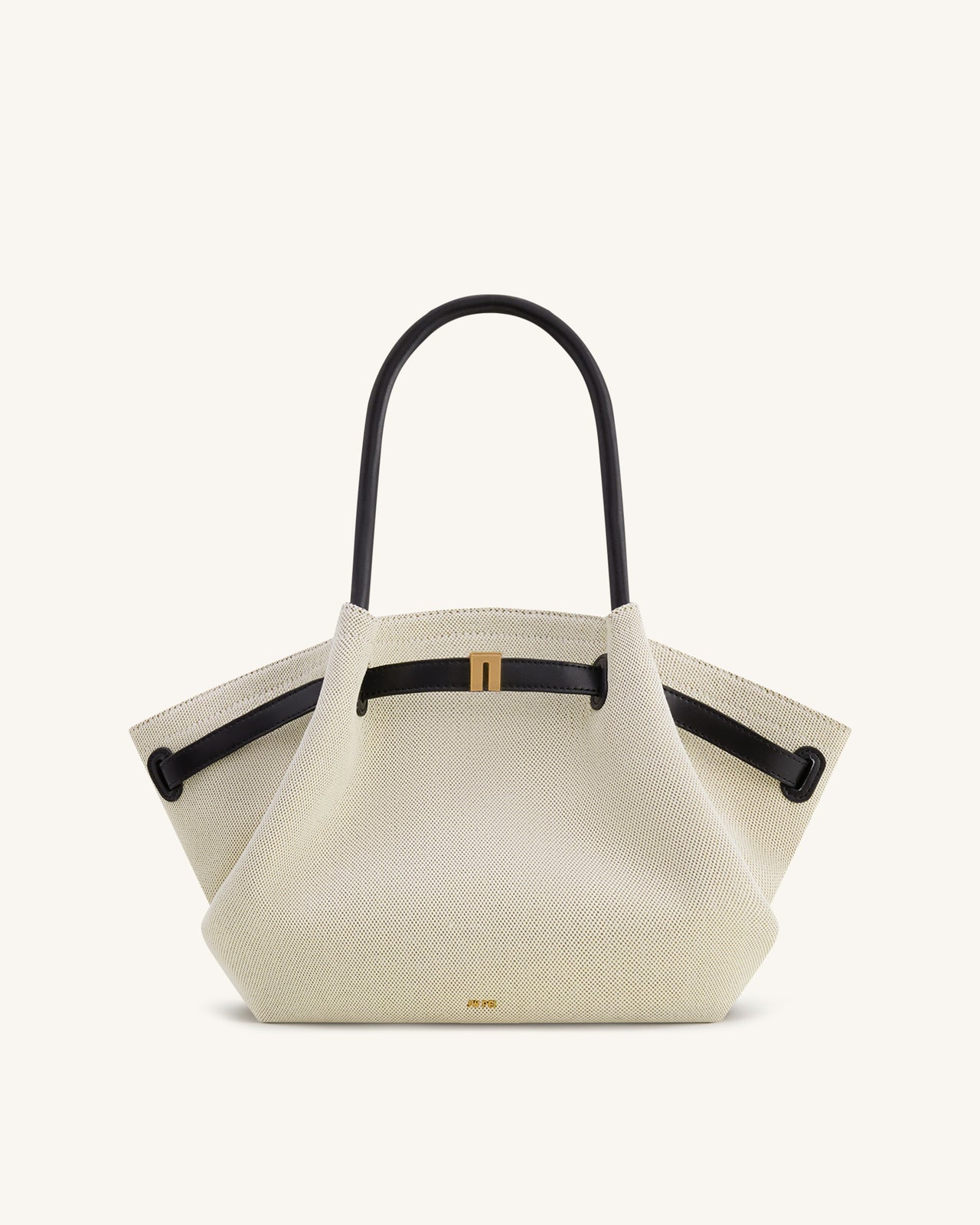 Hana 미디엄 토트백 - 블랙 캔버스