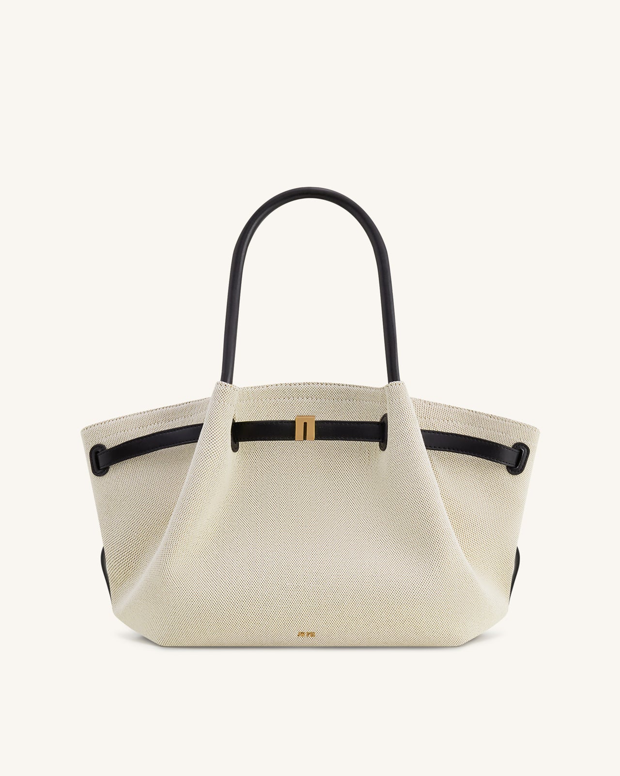 Hana 미디엄 토트백 - 블랙 캔버스