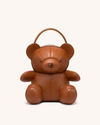 Teddy 곰 모양 크로스바디 백 - 브라운