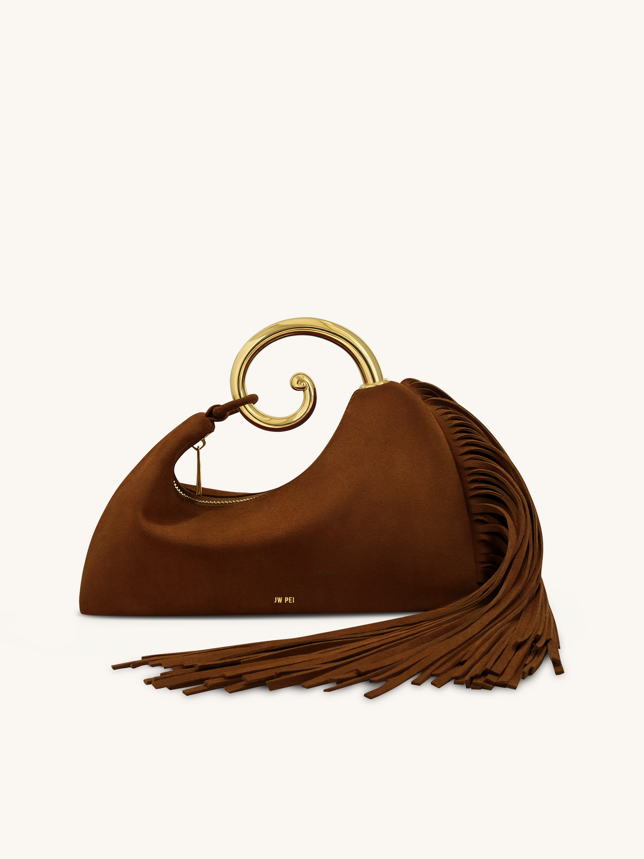 Nell 프린지 하드웨어 탑 핸들 백 - 모카 브라운