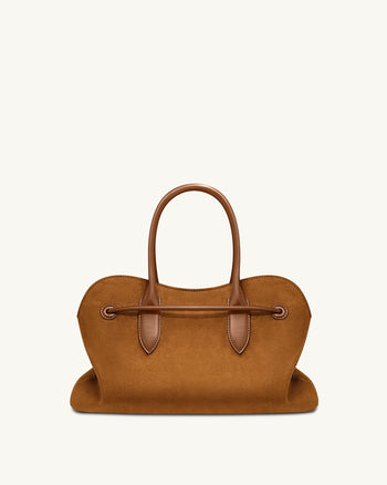 Adele 메탈 로프 매듭 토트백 - 카라멜 브라운