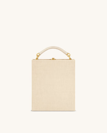 Elle 피크닉 패턴 북 탑 핸들 백 - 카키