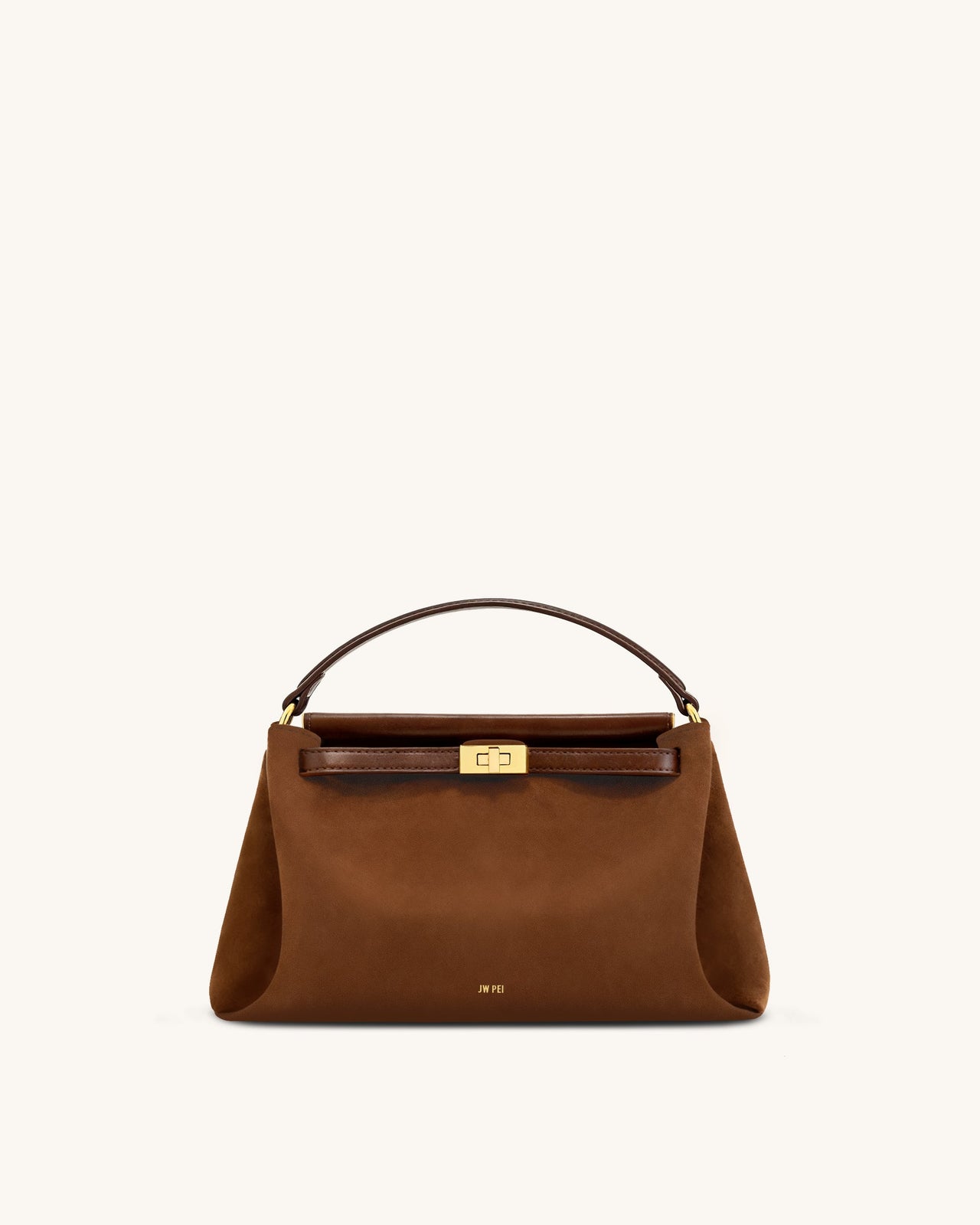 Carmen 인조 스웨이드 탑 핸들 백 - 브라운