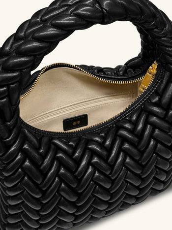 Cora 퀼팅 핸들백 - 블랙