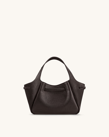 Mabel 소프트 보우 토트백 - 다크 브라운