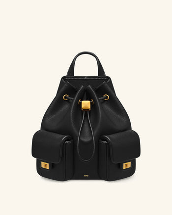 Avery 페블 드로스트링 유틸리티 백팩 – 블랙