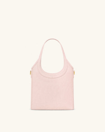 Brooke 미니 벨트 장식 오키드 비즈 탑 핸들 백 - 핑크