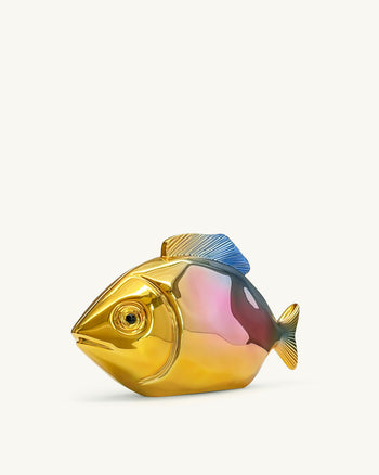 물고기 모양 클러치 - 골드/블루