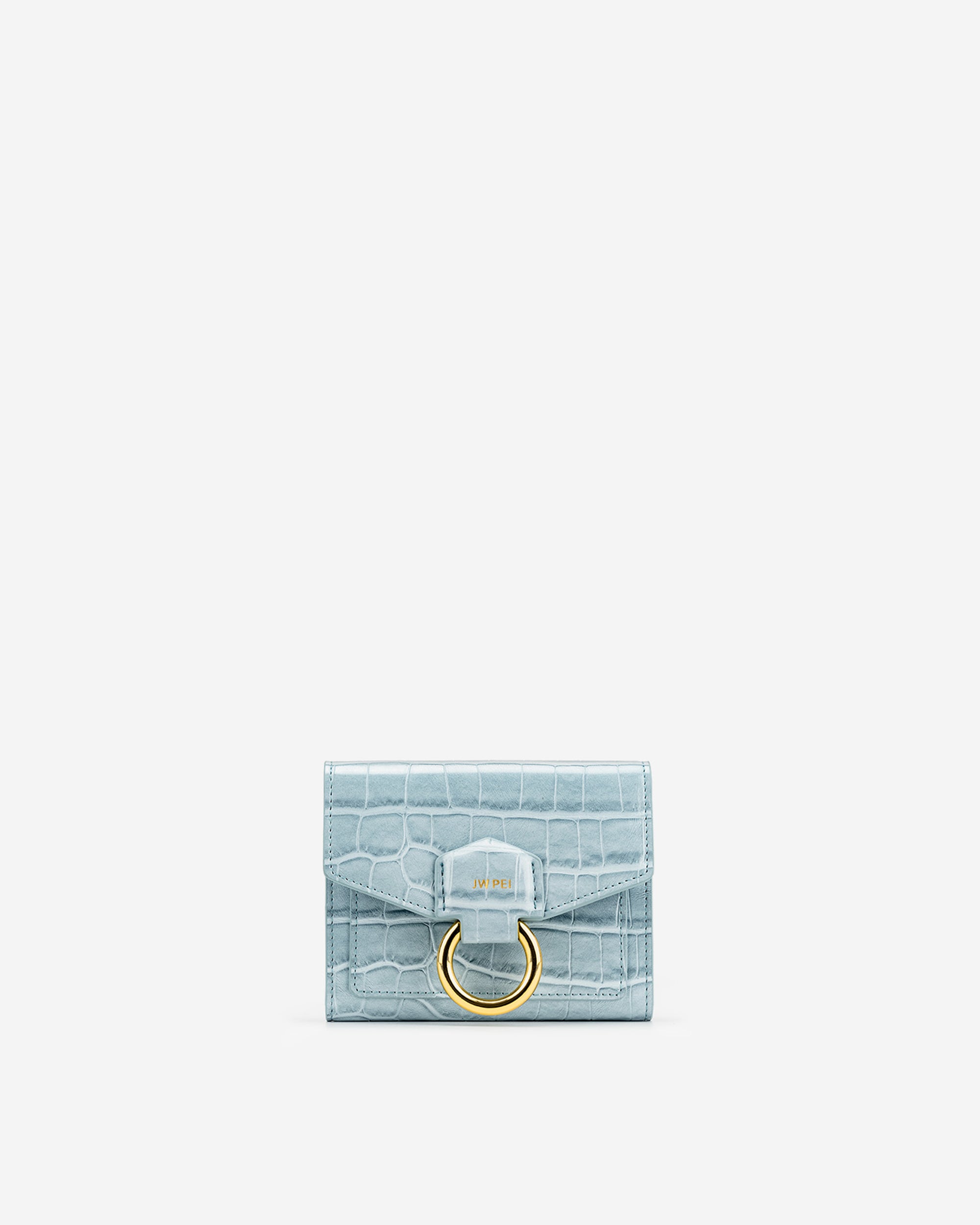 Stella 지갑 - 아이스 블루 악어 무늬