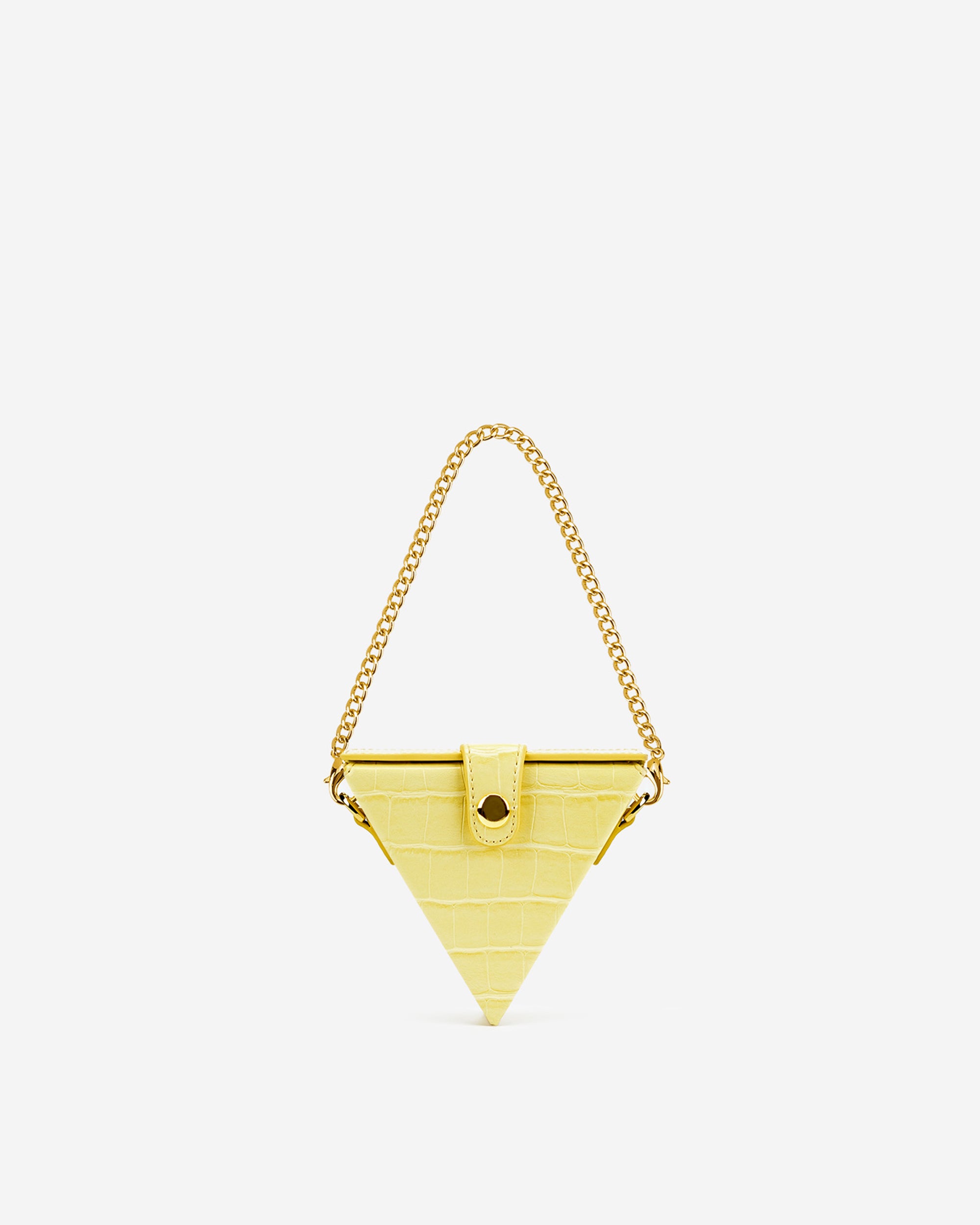 Triangle mini 박스 - 연노랑 악어무늬